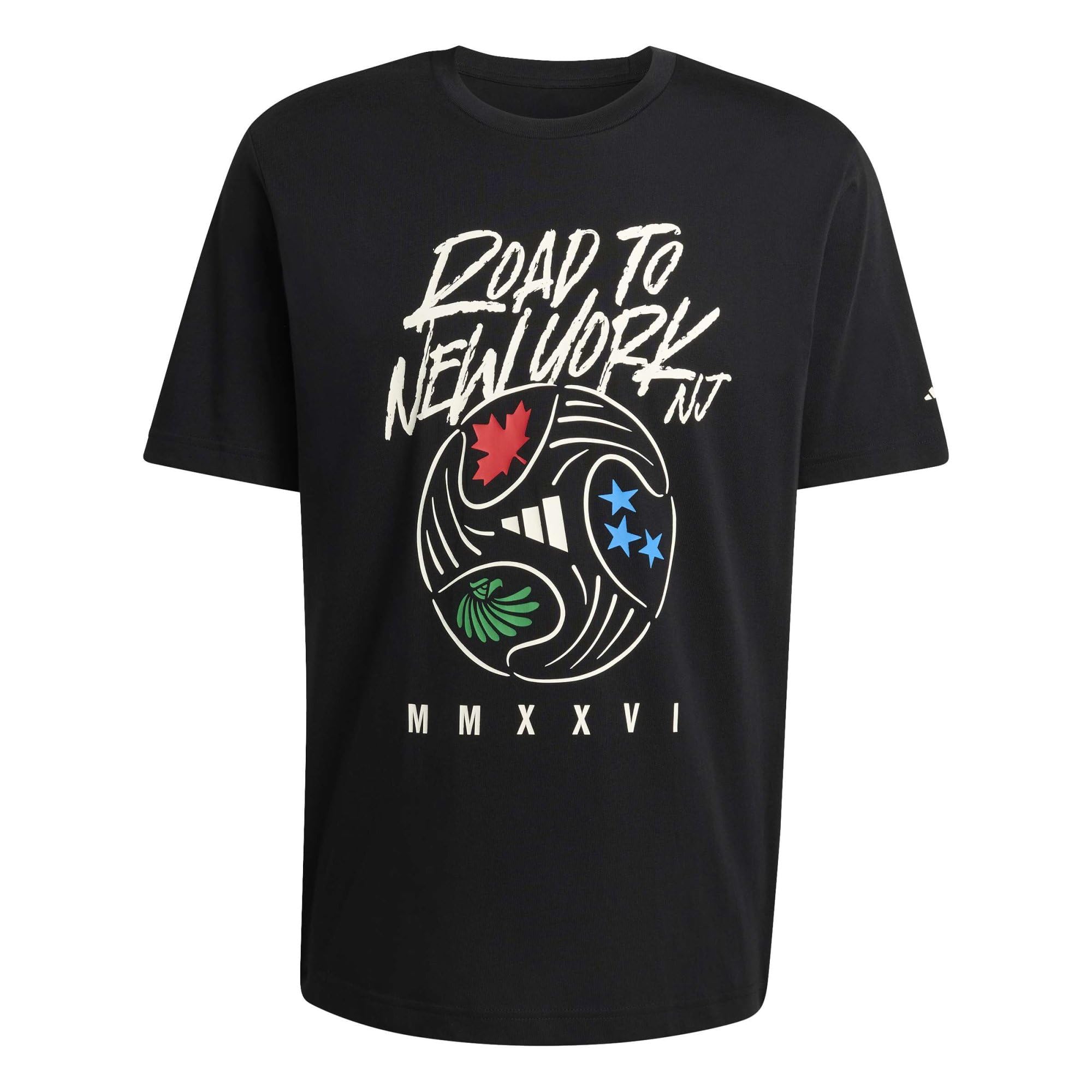 adidas Men's FIFA WC Road to NY NJ Graphic T-Shirt, Black, M