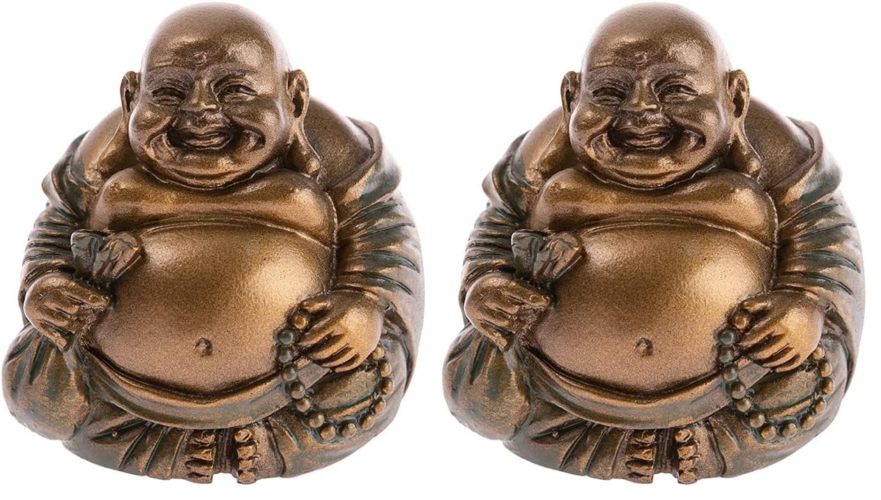 Statue Petit Bouddha Bronze pour réduire le stress au bureau salon