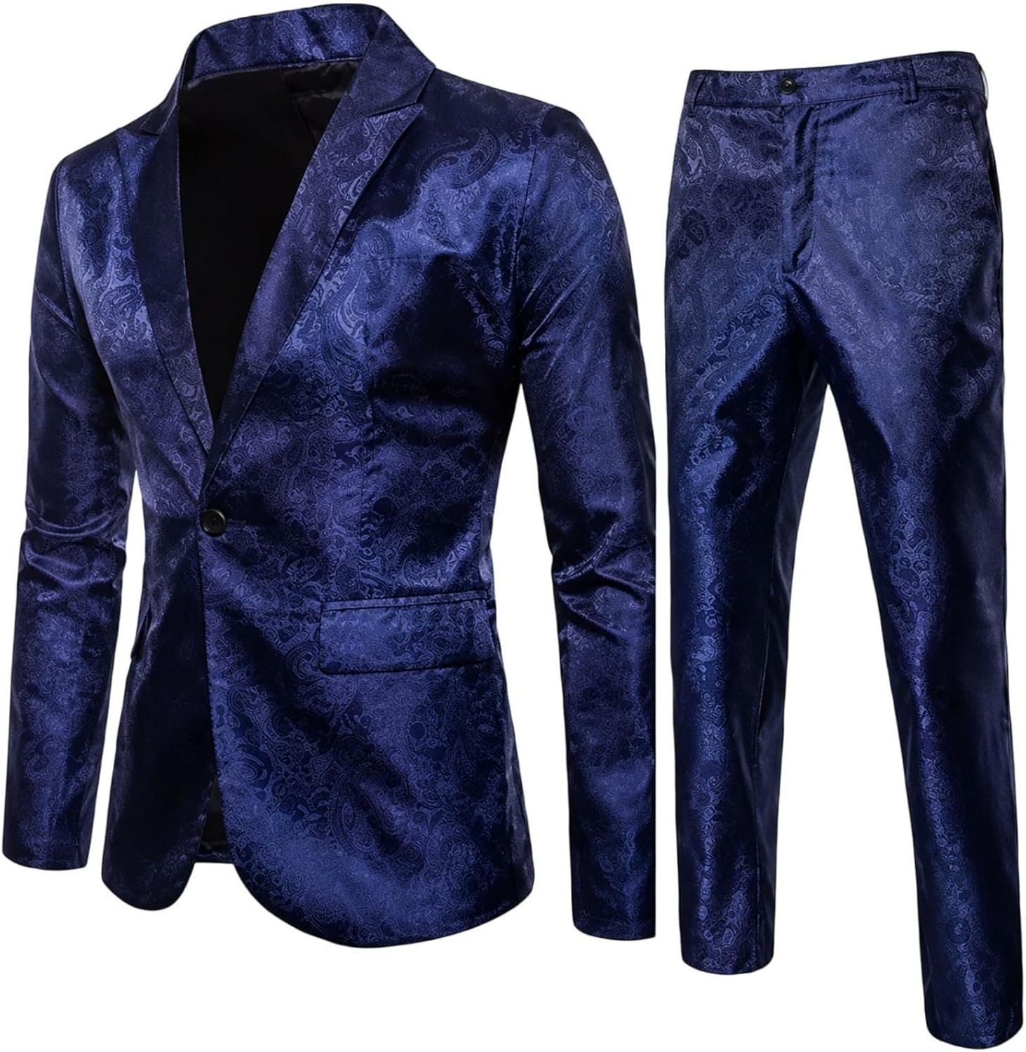 Men's Suit Set One Button Blazer Pants for Casual