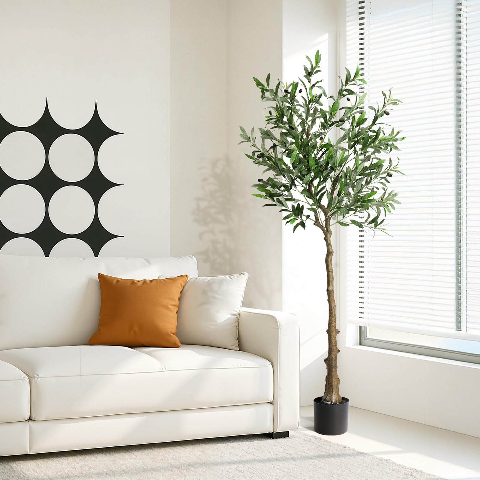 LEADZM Olivier Artificiel 150 cm Décoration Intérieur - Arbre Faux Oliviers en Plastique Haute Oualité Plante Artificielle (150cm)