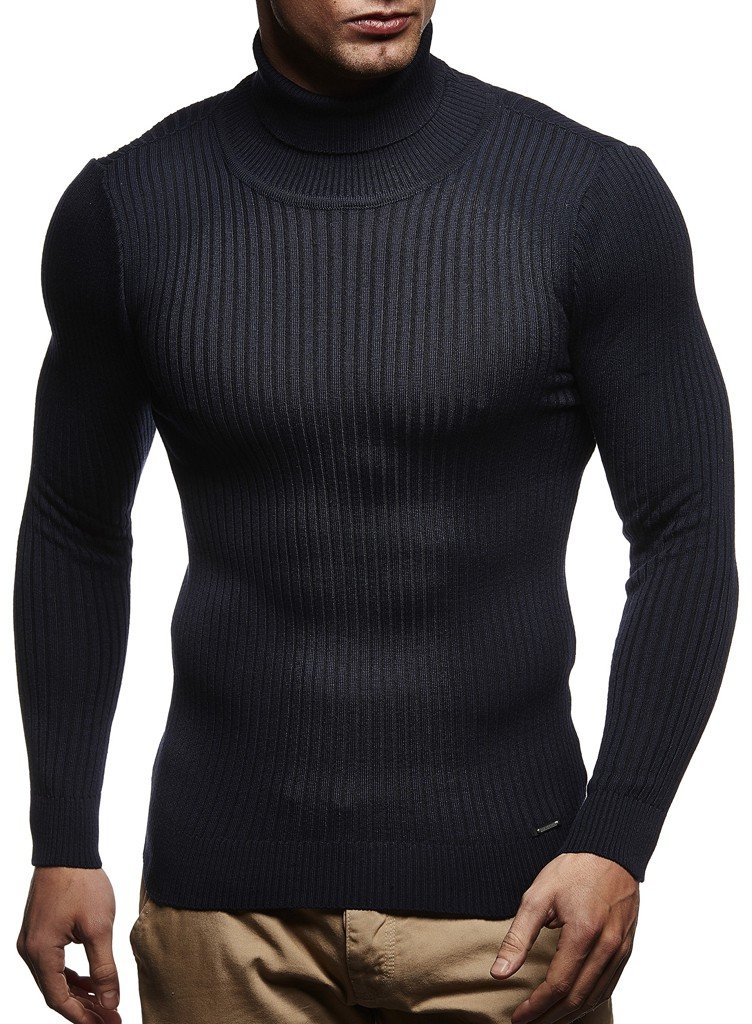 Leif Nelson Dolcevita Maglione Uomo Felpa a Maglia LN-1670