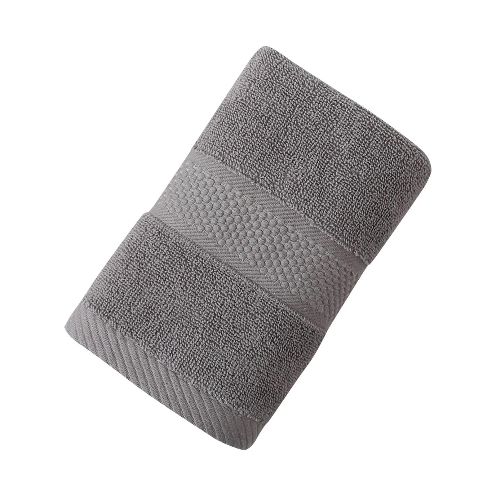 FGUJSUR Bath Towel Cotton Thick Towel Household Absorbent Towels Soft Quick-Drying Face Gym Hotel Bathroom Hand Accessories(Gray)