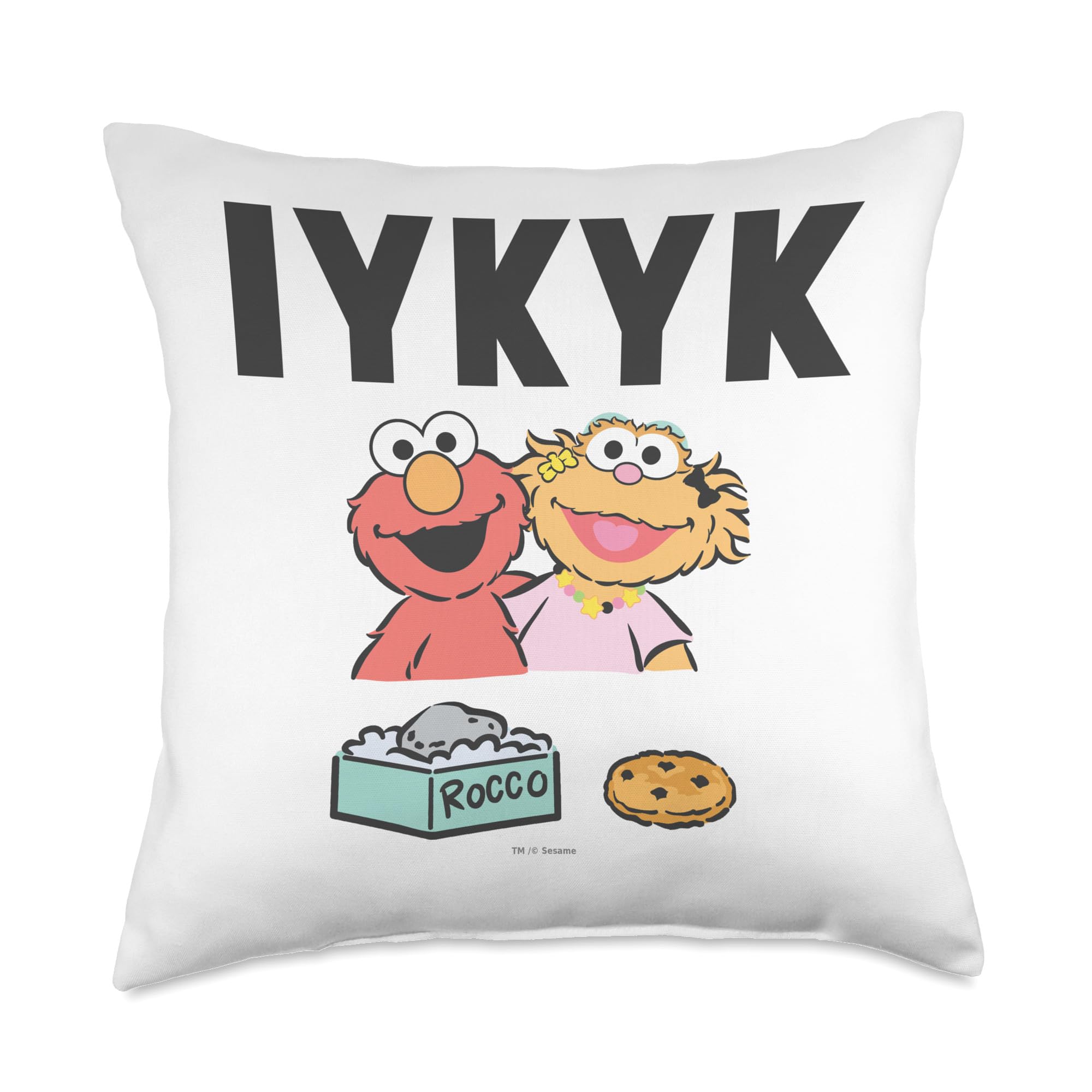 Coussin 18x18 multicolore Sesame Street : l'accessoire déco idéal pour chambre