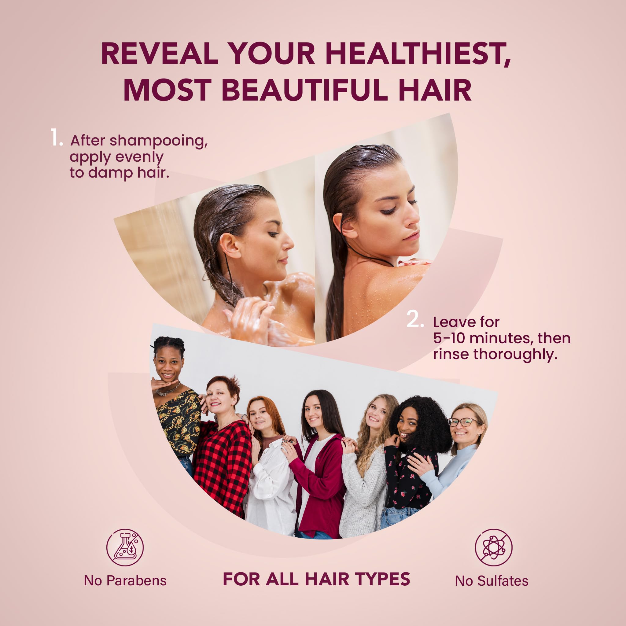 Mascarilla hidratante botánica para cabello dañado - Reparación máxima y acondicionador de cabello profundo - Hidratante para el cabello, infundido con aceite de argán más 10 aceites nutritivos 6
