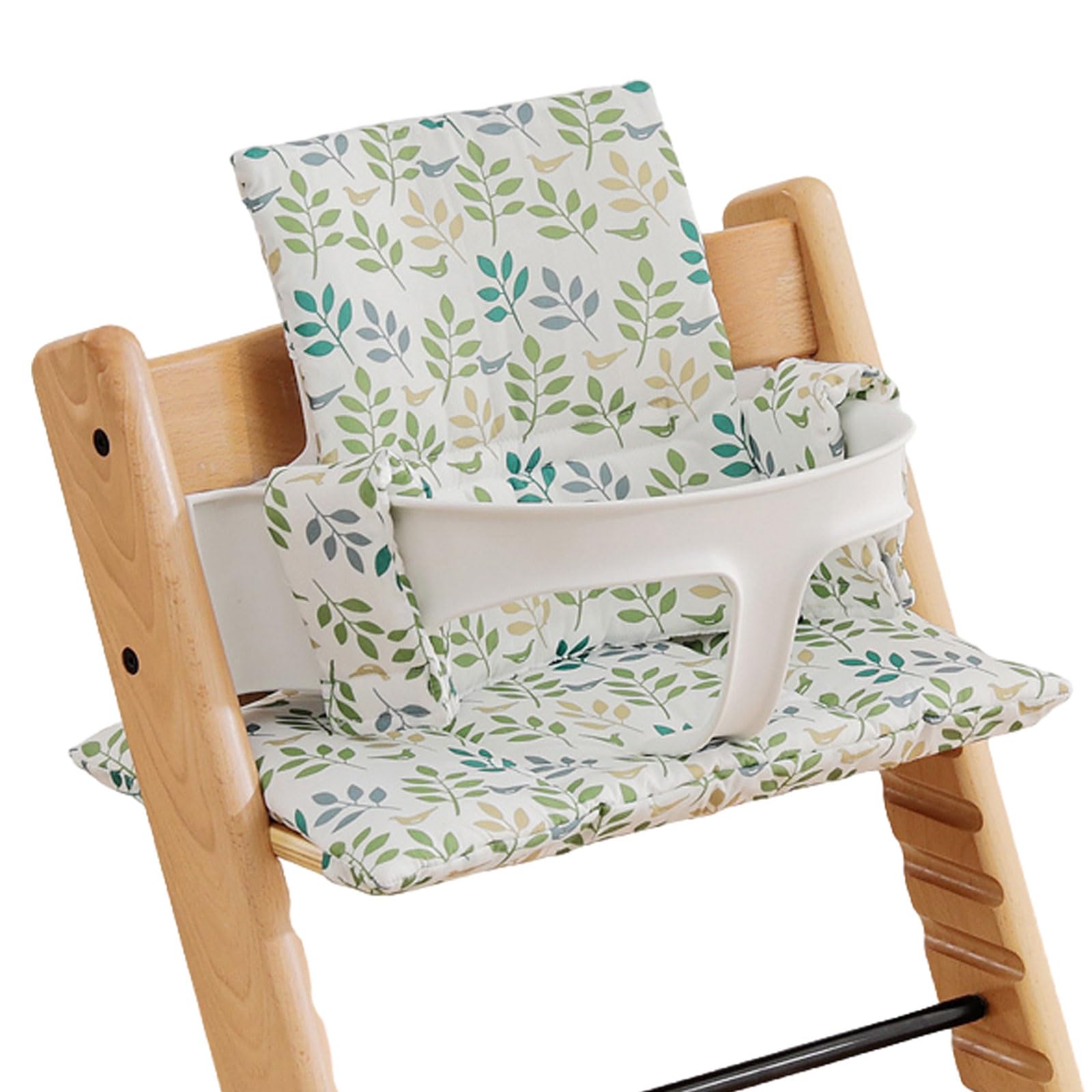 Hochstuhl Kissen für Stokke Tripp Trapp, Rutschfest Hochstuhl Sitzkissen Set, Bio Baumwolle Baby Sitzkissen, Verdickung Weiches Sitzkissen für Baby & Kids mit Klettverschluss, Hochstuhlzubehör (A)