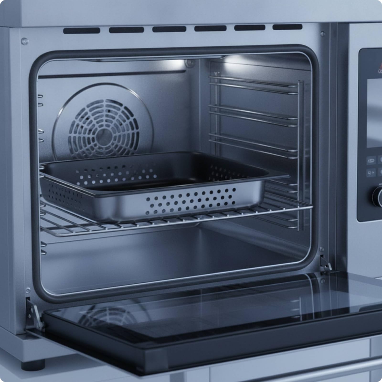 Banja Horno Estándar 2/3 Profesional Banja Horno Antiadherente Perforada para Restaurantes, 354 325 25mm, Bandeja Para Hornear Perforada Antiadherente