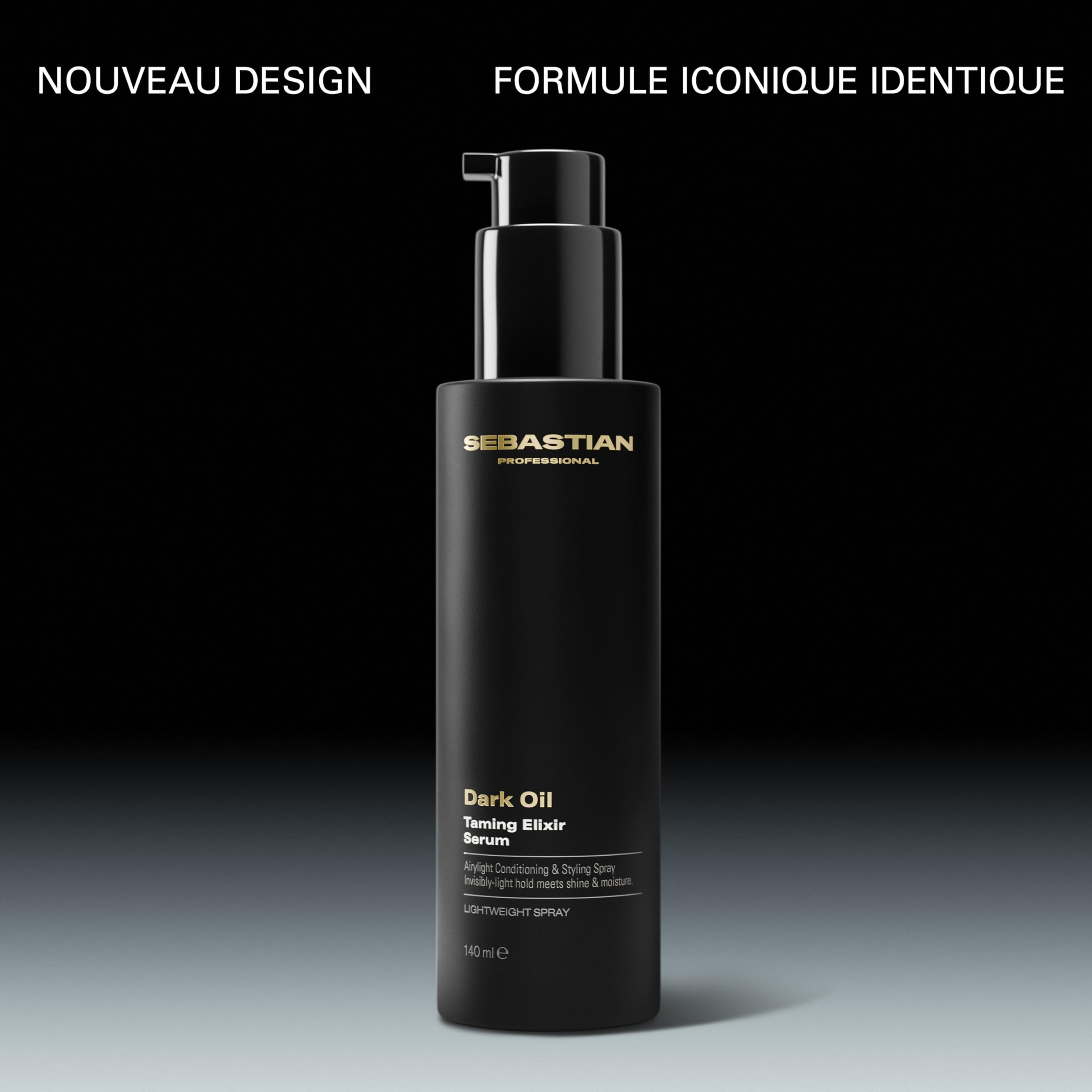 Sebastian Professional Dark Oil – Sérum pour cheveux brillance et lissage professionnel, effet disciplinant et éclat instantané – 140 ml