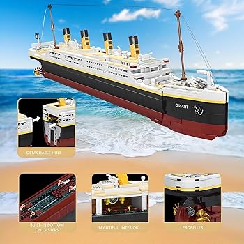 Amazon.com: NDZUI Titanic Building Blocks Set, Toy Ship Model Kit
