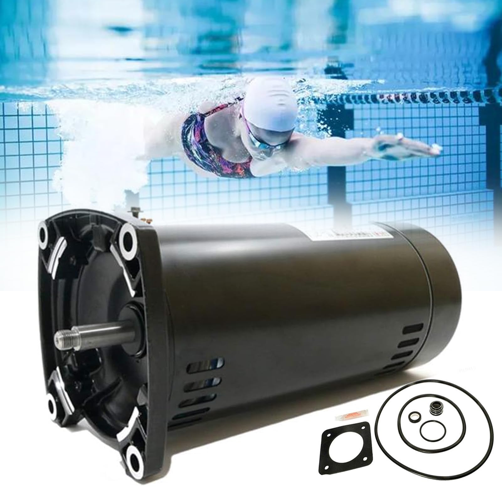 Photo 1 of LAWETA Upgraded USQ1152 Pool Motor 1 1/2hp Kit for Sta-Rite Dura-Glas Pool Pump Motor