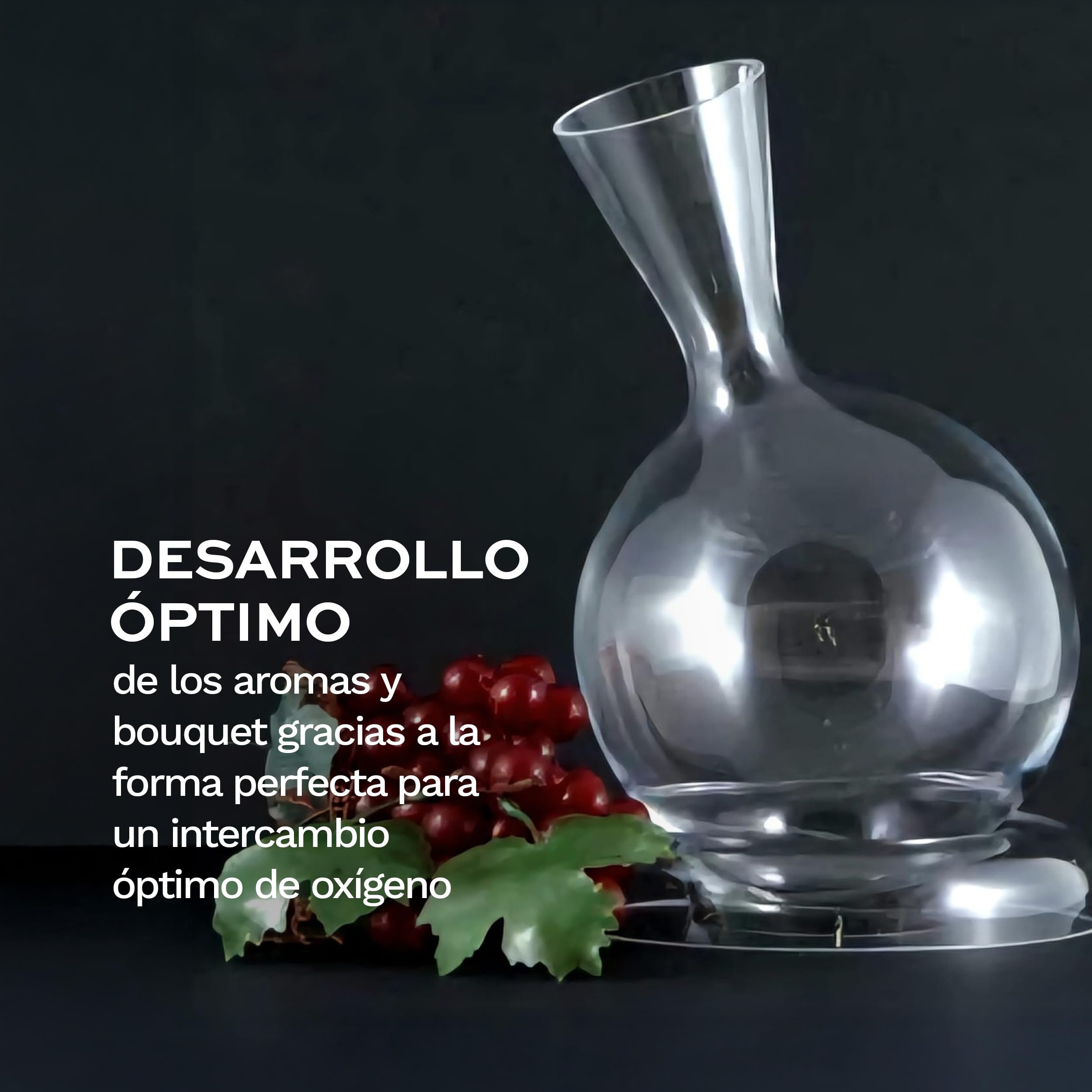 Stölzle Lausitz Decantador Earth Vulkanos 750 ml – Elegante decantador de vino tinto para liberar los aromas – Cristal soplado a mano – Apto para lavavajillas y resistente a golpes