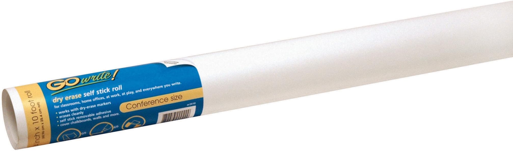 GoWrite! Dry Erase Roll, 24"x10, White