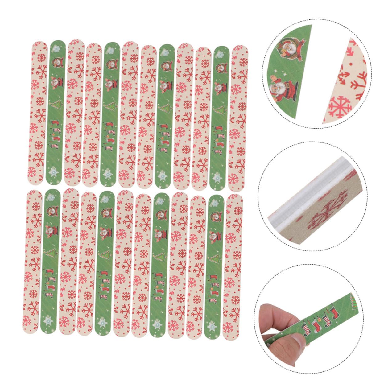Anneome 24 Stück Teiliges Weihnachts-nagelfeilen EVA Doppelseitige Nagelfeilen für Fingernägel Einfache Polierfeilen Geeignet für Natürliche und Künstliche Nägel Maniküre-tools für Zuhause
