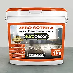 Manta Líquida Emborrachada Premium 1KG – Impermeabilizante Zero Goteira para Telhados, Lajes e Vazamentos – Eurodecor - TELHA