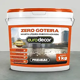 Manta Líquida Emborrachada Premium 1KG – Impermeabilizante Zero Goteira para Telhados, Lajes e Vazamentos – Eurodecor - GRAFITE