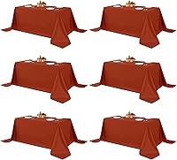 Vista 19 de Fitable - Paquete de 8 manteles rectangulares: telas de mesa lavables, resistentes a las manchas y sin arrugas, cubiertas de mesa reutilizables