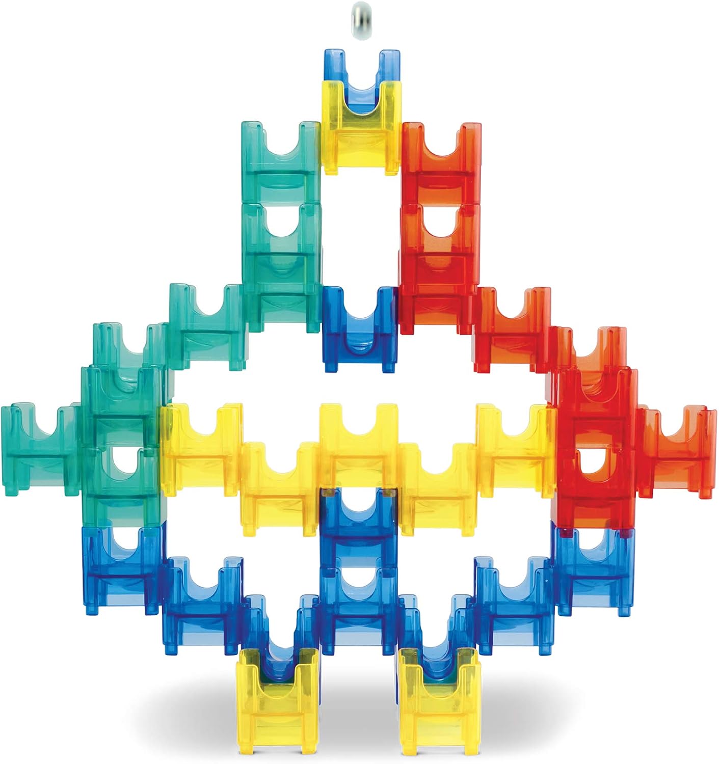 MindWare Q-BA-MAZE marble run: Bold Colors 50+ piece set