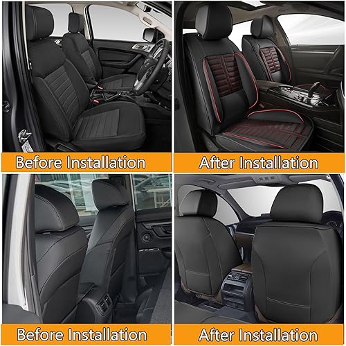 Miniatura 7 de Funda de asiento para automóvil para Nissan Rogue 2014-2023, piel sintética, 2 asientos delanteros, accesorios interiores, fundas de asiento, cojín,