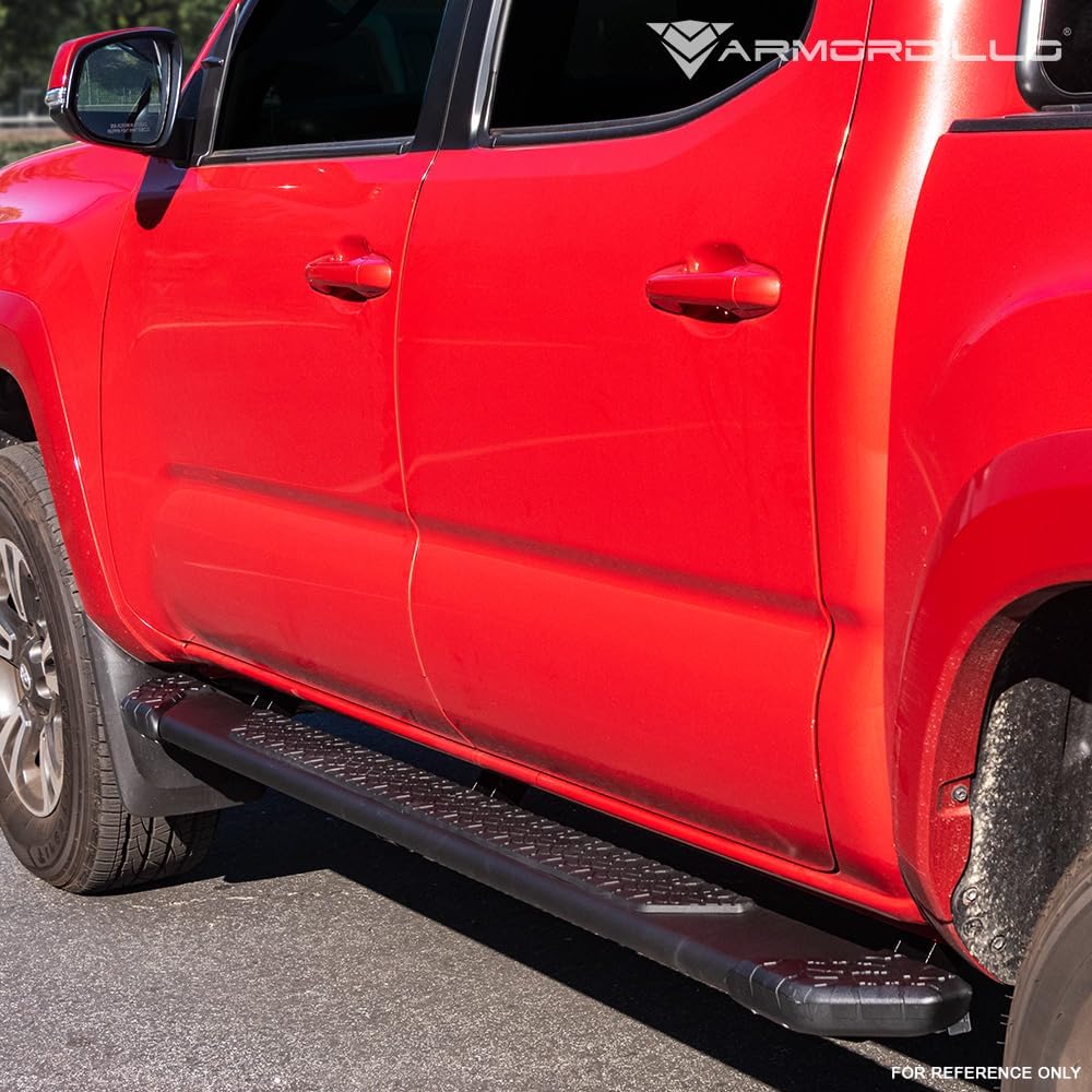 Armordillo 5" TI Style Running Boards|Compatible with 2005-2023 Toyota Tacoma Access (Extended) Cab|8735817|Matte Black|Side Step Nerf Bars