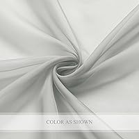 Vista 9 de JUSPURBET 2 cortinas traslúcidas para ventana, panel de cortina semitransparente sólido de lujo para sala de estar, dormitorio al aire libre, 59 x