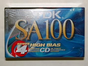 TDK SA100-4 100-Minute High Bias IECII/Type II Blank Audio Cassette 4-Pack
