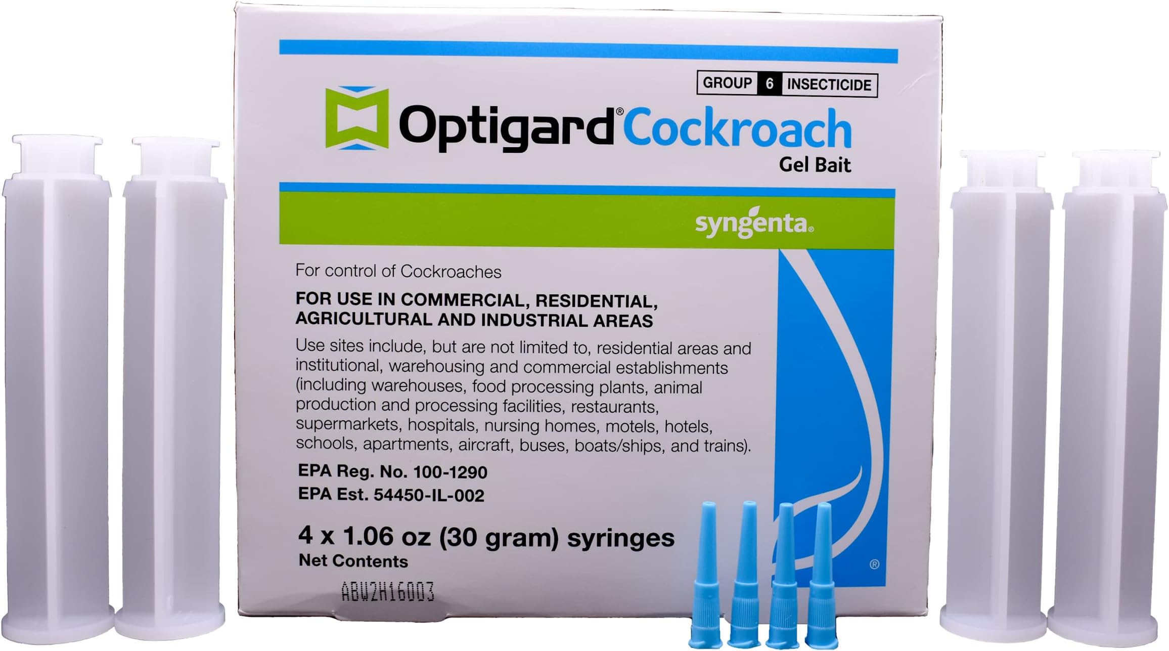 Syngenta -Optigard Cockroach Gel 4 Tips, 4 plungers, 4 Tubes
