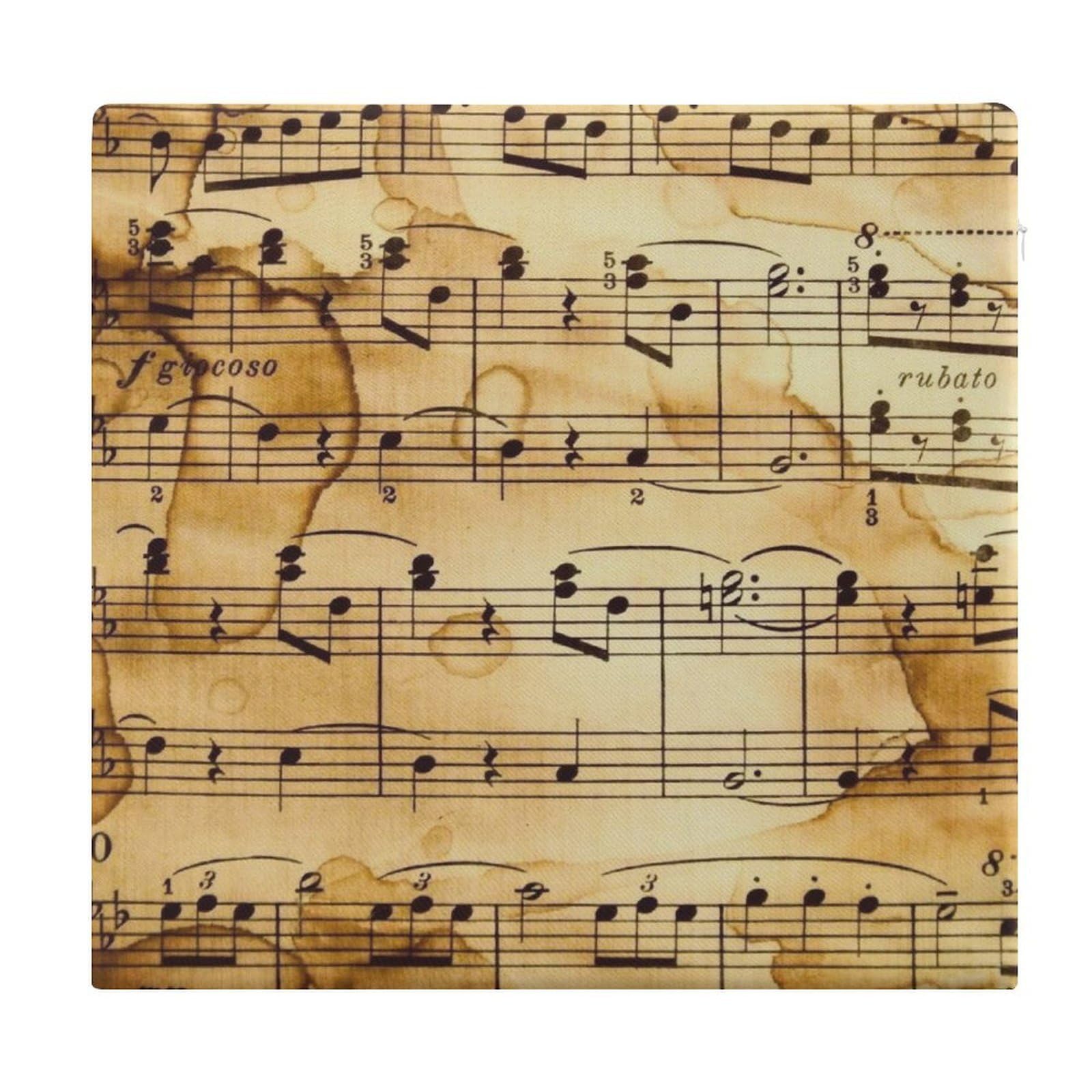 Cojín de espuma viscoelástica musical de 38x35 cm con funda extraíble para sillas