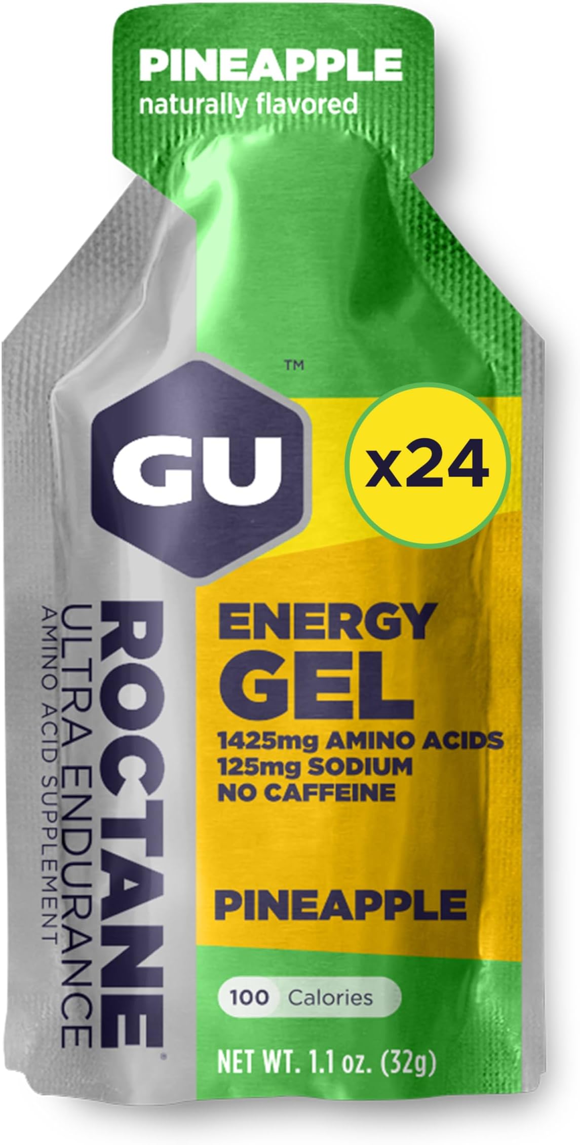 Roctane Ultra Endurance Energy Gel, 24-Count (Pineapple)
