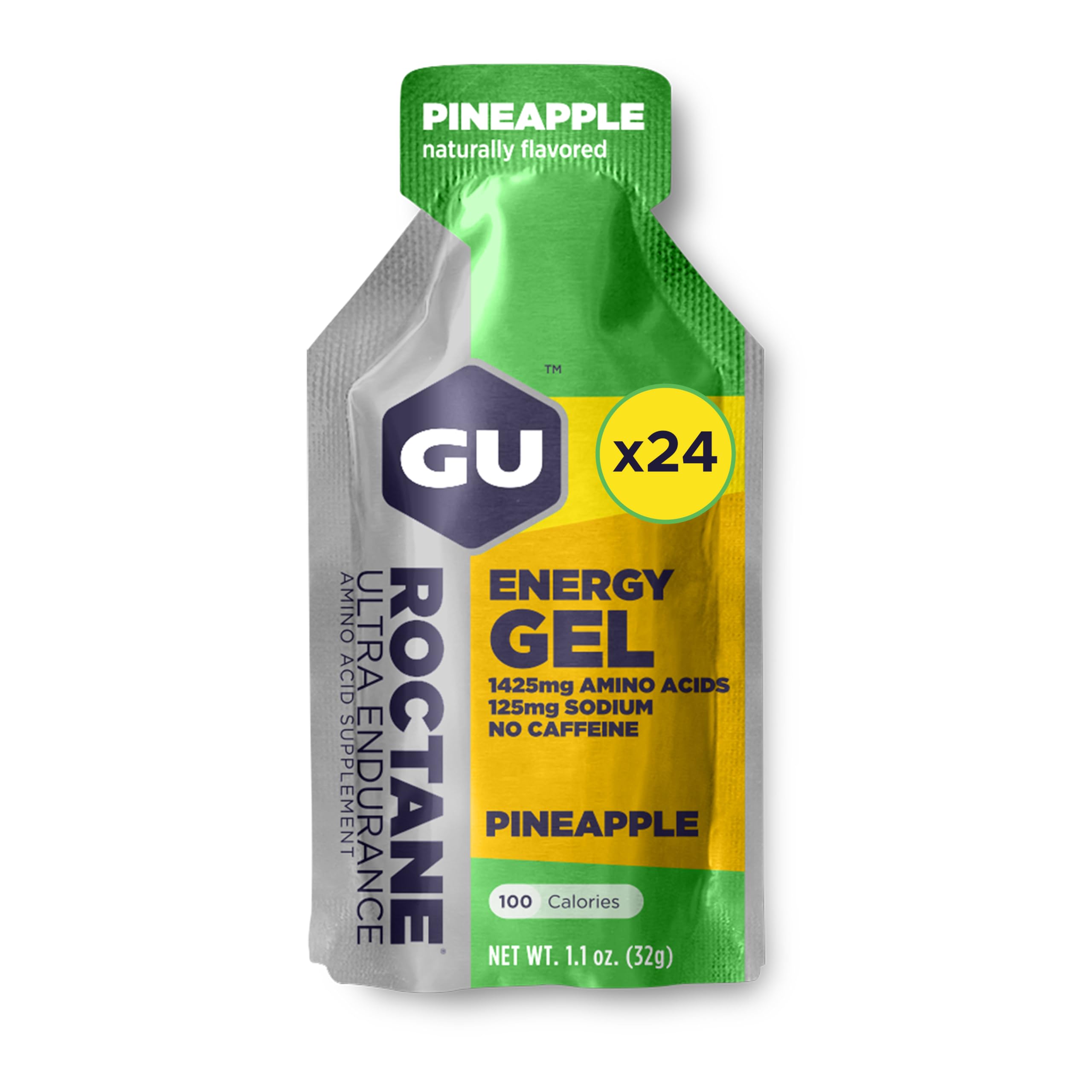 Roctane Ultra Endurance Energy Gel, 24-Count (Pineapple)