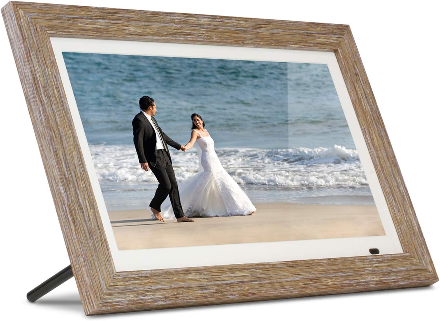 Distressed Wood Digital Photo Frame with Interchangeable Frames - 13.3 inch