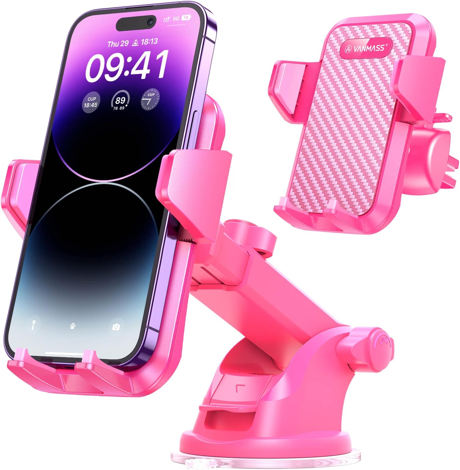 VANMASS Universal Car Phone Mount,【Patent & Safety Certs】 Upgraded