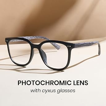 Cyxus Photochromic Glasses for Women Men UV Protection with Blue Light Blocking 8240