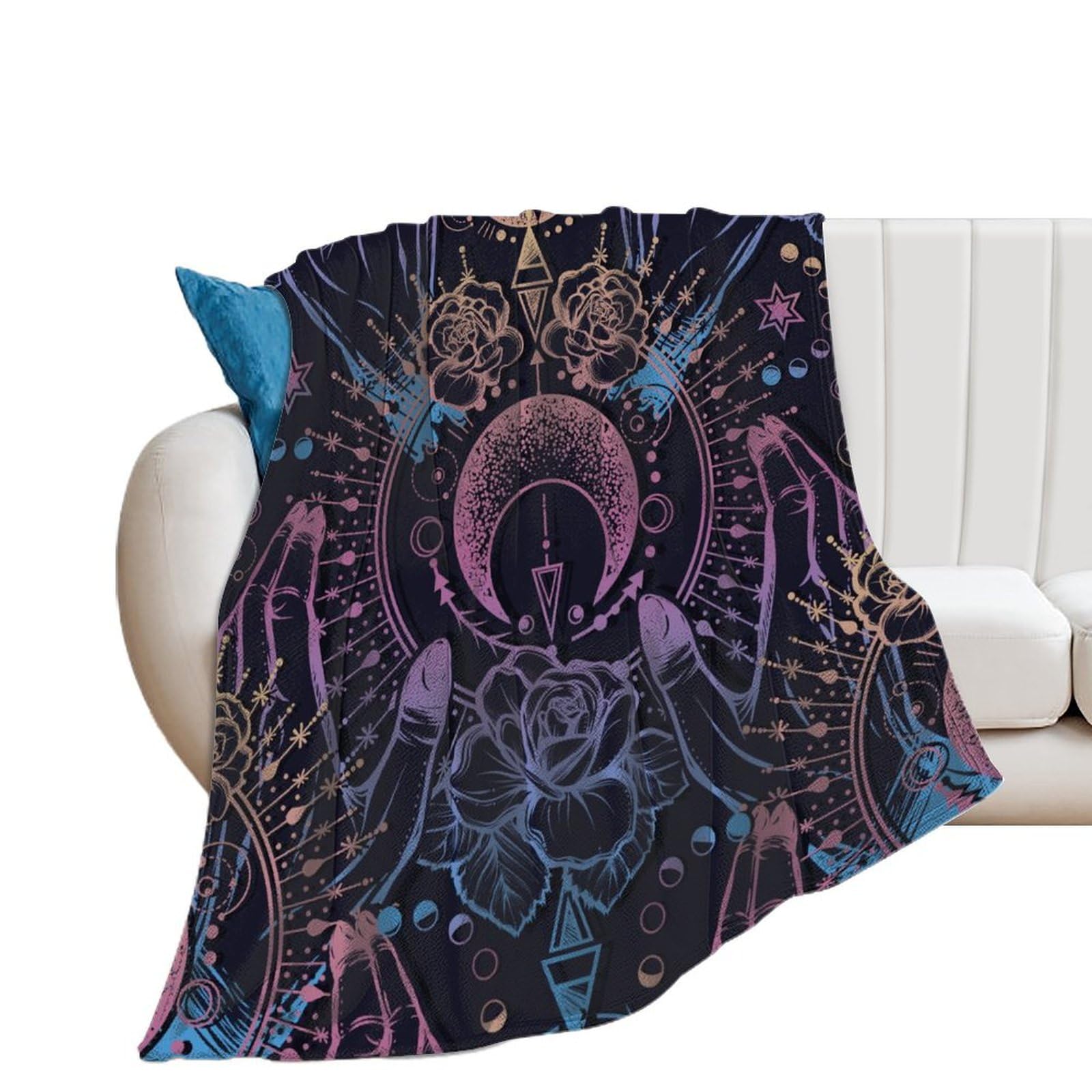 Couverture polaire mandala pour des soirées cocooning chaleureuses sur le canapé