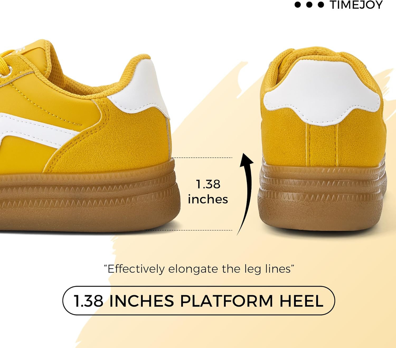 Women's Platform Fashion Sneakers Vintage Chunky Casual Tennis Shoes Low Top Gum Sole for Everyday Walking - Image 4