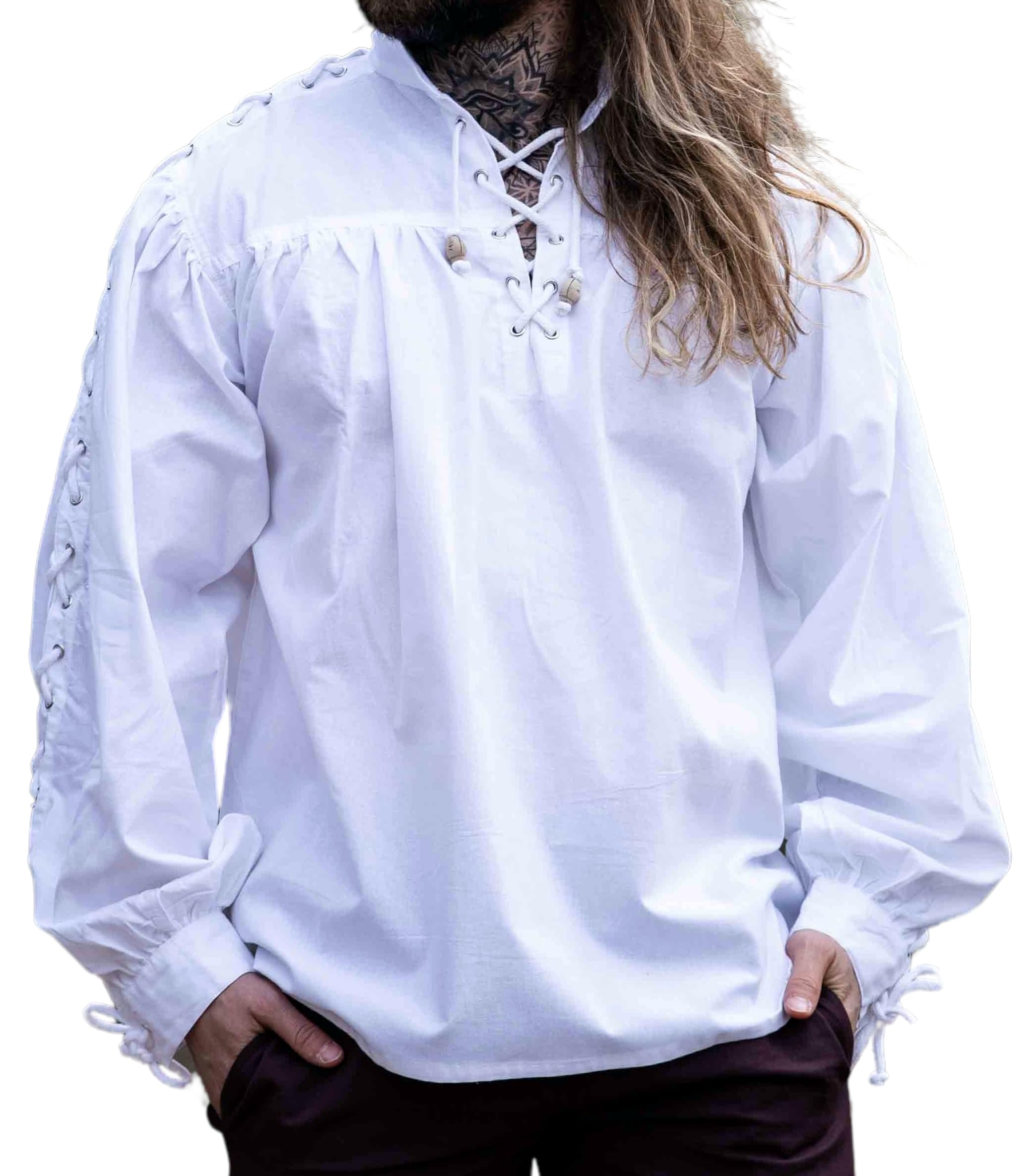 Chemise Lansquenet Albert Noir | Vêtement Médiéval | LEONARDO CARBONE, € 47,99