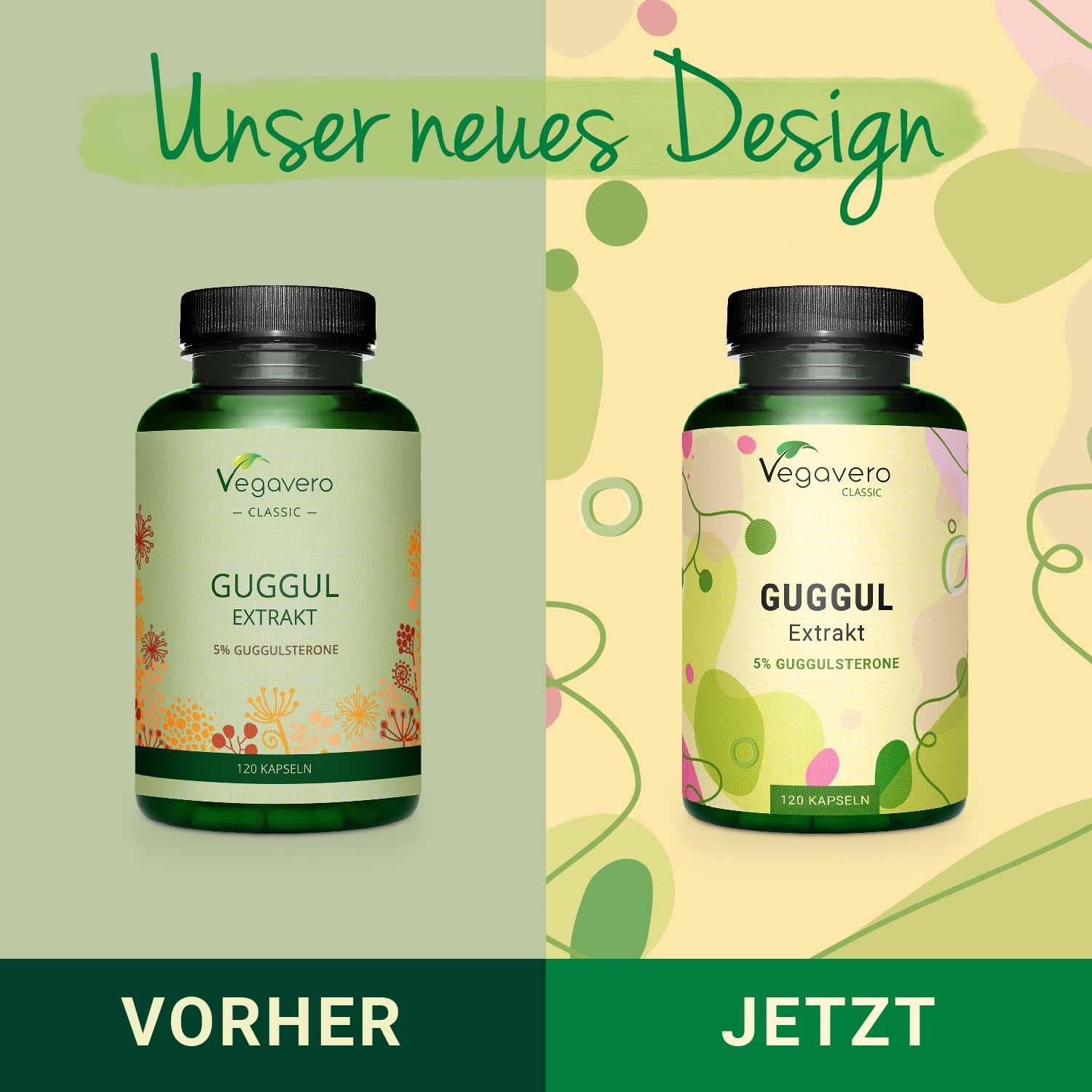 Vegavero Guggul Kapseln Ayurveda hochdosiert (120 vegane Kapseln) - 500 mg Extrakt (15:1) mit 5% Guggulsteronen - Commiphora Mukul Harz aus Indien - 4 Monate Vorrat - Laborgeprüft