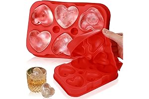 Domensi 2 Pcs Large 3D Heart Ice Mold