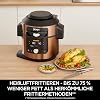 Ninja Foodi MAX Multicooker with SmartLid 7.5 L 12-in-1 Multicooker Pressure Cooker Quick Cooking Air Fryer Hot Air Frying Slow Cooker Copper/Black OL650EUCP