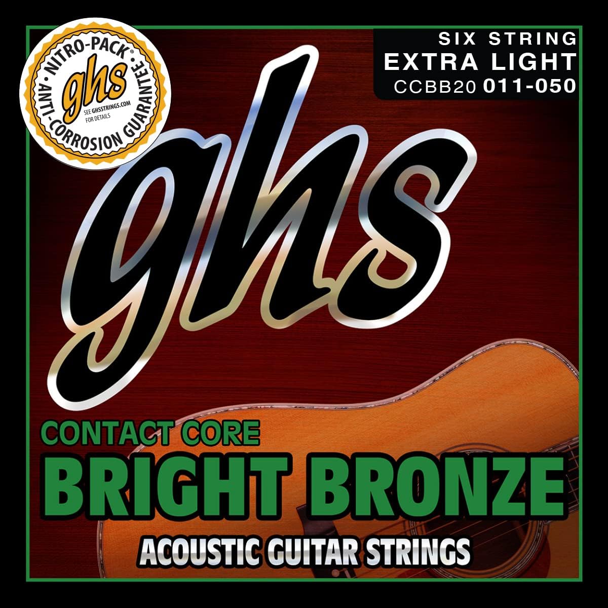 GHSGHS CCBB20 11 - 50 Contact Core Bright Bronze Acoustic String Set