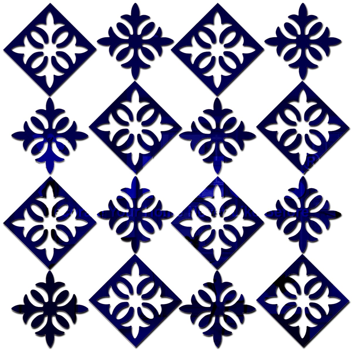 Wall1ders Attractive Pattern Mirror Stickers for Wall, Acrylic Mirror Wall Decor Sticker, Wall Mirror Stickers, Acrylic Stickers, Wall Stickers for Hall Room, Bed Room, Kitchen. (Pack of 16) (Blue) (B0BQ7CCMQ5) Amazon Price History, Amazon Price Tracker