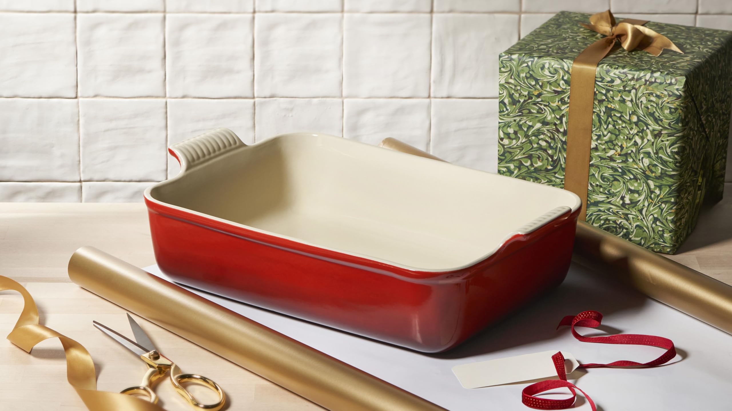 Amazon.com: Le Creuset Stoneware Heritage Deep Rectangular Lasagna