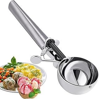 Soobeeke #16 (2 oz) Cookie Dough Scoop - Cookie Scoops for Baking, Ice Cream Scooper Stainless Steel with Trigger, Scooper...