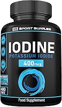 Iodine Supplement 400mcg (Over 1 Year Supply) - 400 Vegan Tablets - High Strength Natural Source of Iodine from Potassium Iodide - UK Made