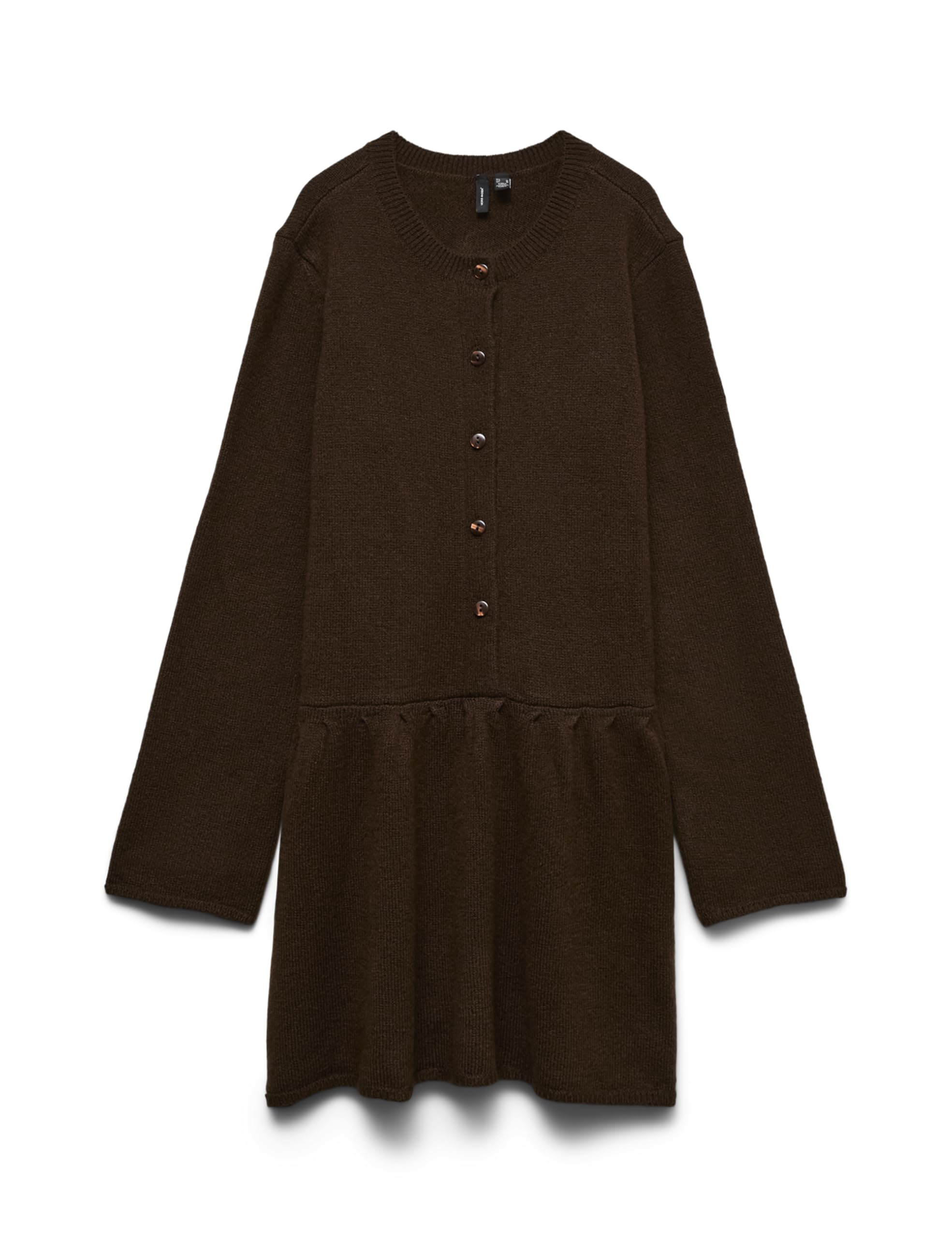 VERO Moda Damen Vmevelina Ls Short Knit Dress Exp Vmevelina Ls Short Knit Dress Exp (1er Pack)