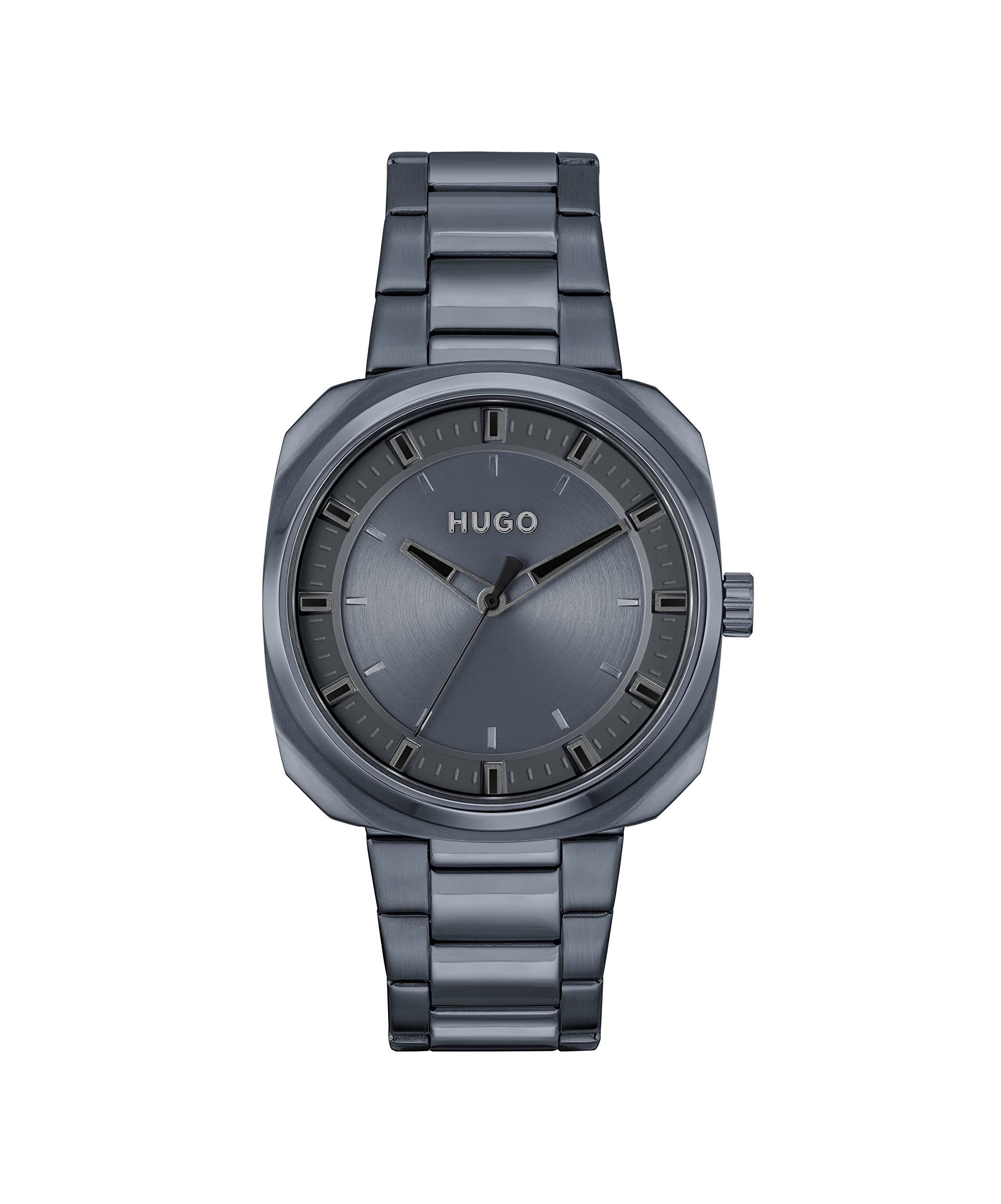 HUGO Analogue Quartz Watch for Men #Shrill Collection with Blue Stainless Steel Bracelet - 1530310
