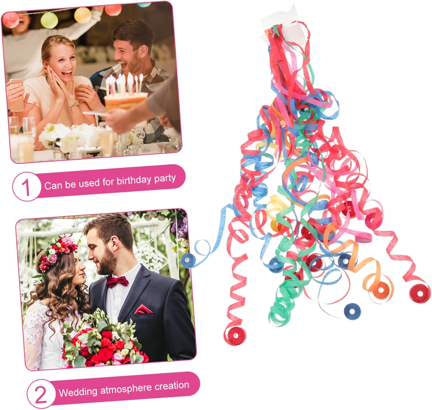 Cabilock 50pcs Colorful Hand Throw Streamers Creative Paper Streamers for Birthday Wedding and Party Celebrations Bright and Joyful Decorative Props