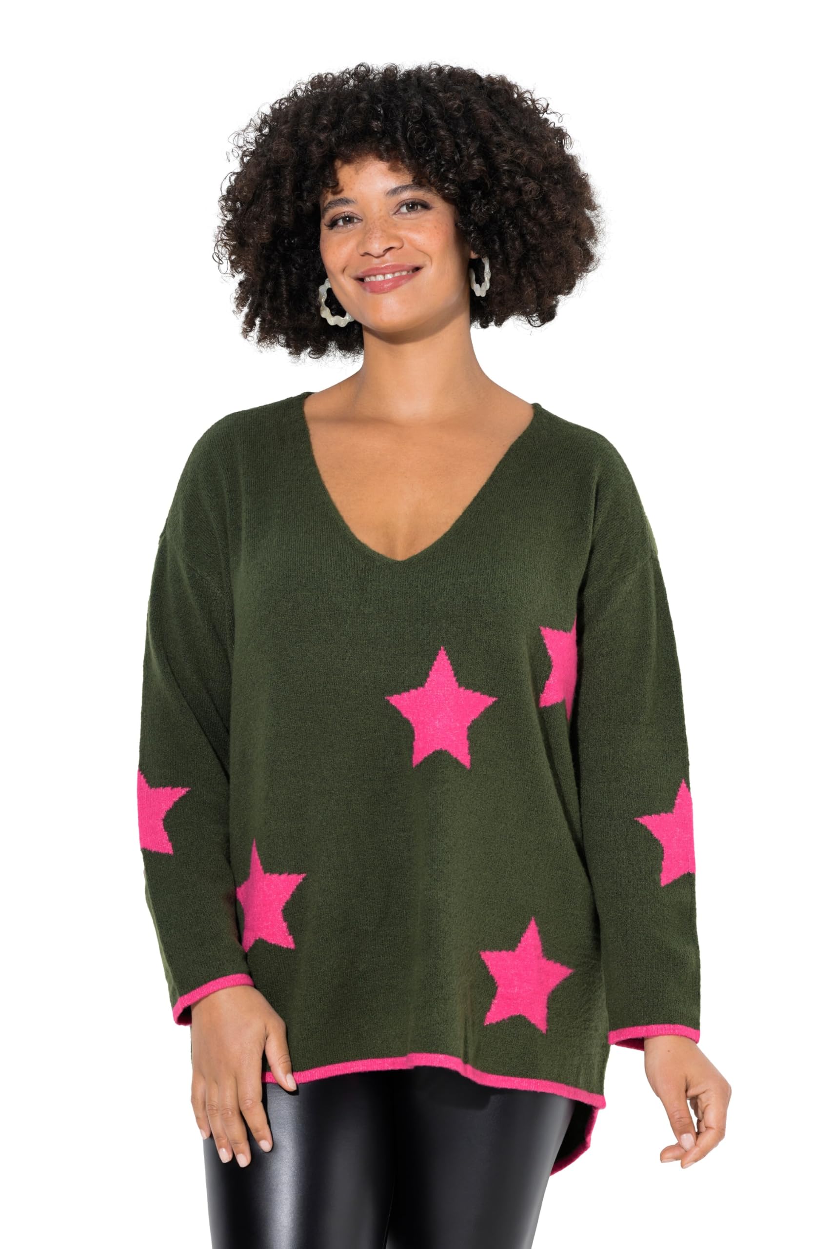 Angel of Style Damen große Größen Übergrößen Plus Size Pullover, Oversized, Sterne, Langarm 834356