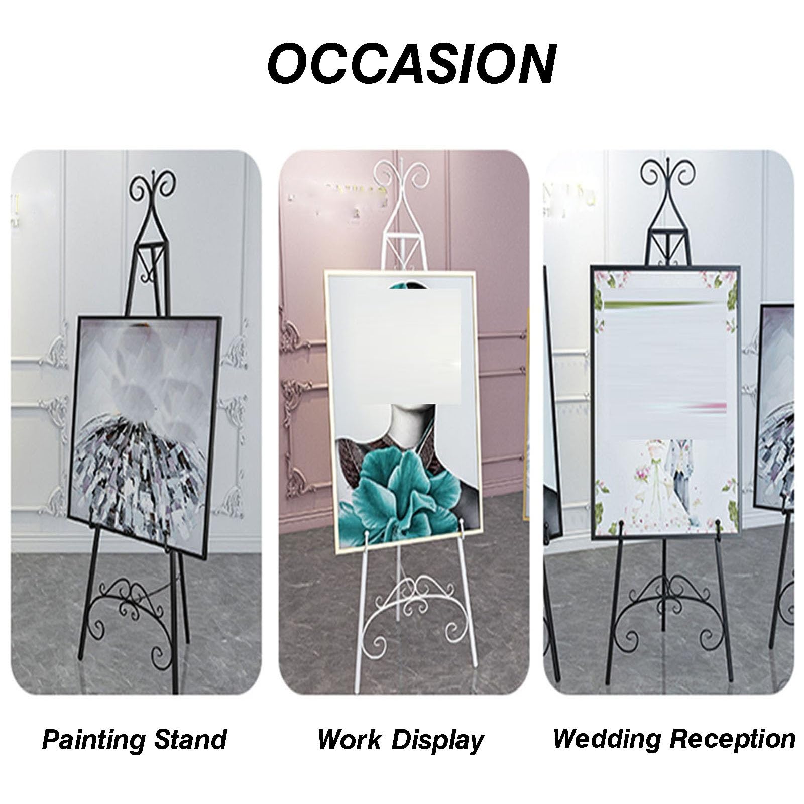 Soporte De Exhibición Caballete Ajustable,Lona Y Póster Portátiles