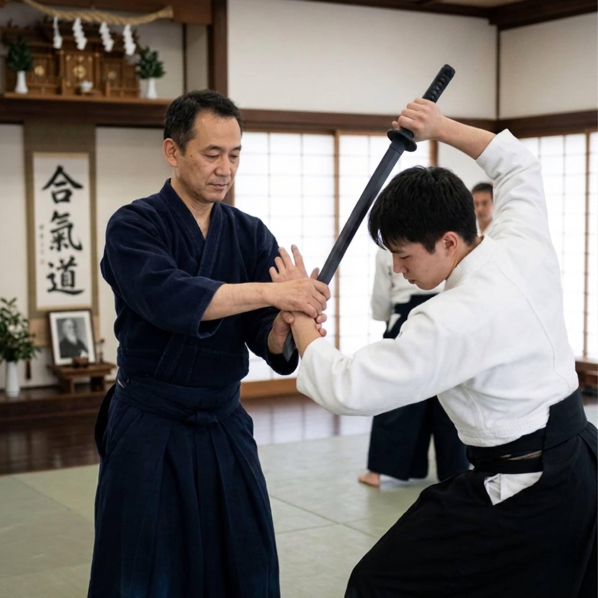 Shoto aus Polypropylen mit Tsuba, für japanische Kampfkunst Iaido Kendo Kenjutsu Wakizashi Kodachi Aikido