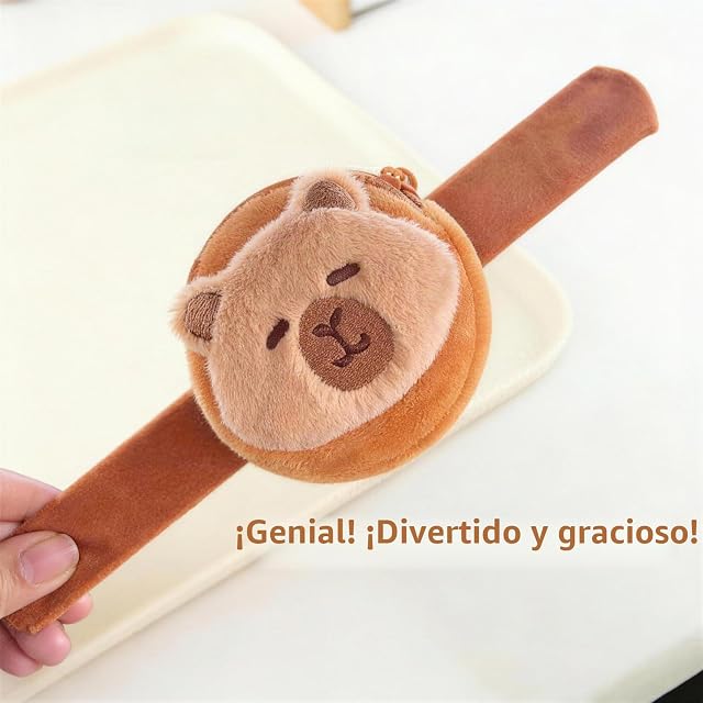 Foto 7 de 7 de ZhouWei Capibara Peluche Bolso Bandolera Niña con Capybara Pulsera Slap
