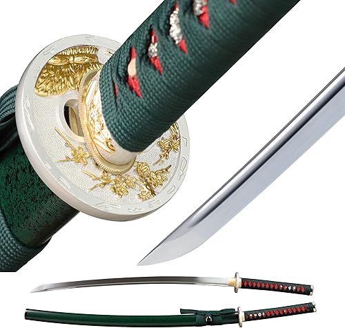Miniatura 1 de CHENGYING Espada Katana real de 41 pulgadas 342 libras espada completa samurái japonesa blanca CY-2022ABUA-1 proporcionamos una variedad de Katanas